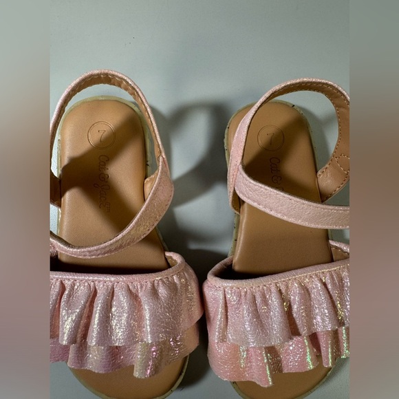 Cat & Jack Pink Ruffle Sandals - Picture 4 of 4
